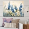 thumbnail image 1 of Designart "Simple Blue Bonnets In Meadow" Blue Bonnets Canvas Wall Art, 1 of 7