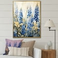 thumbnail image 1 of Designart "Simple Blue Bonnets In Meadow III" Blue Bonnets Floater Framed Canvas Art Print, 1 of 5