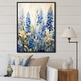 thumbnail image 1 of Designart "Simple Blue Bonnets In Meadow III" Blue Bonnets Floater Framed Canvas Art Print, 1 of 5