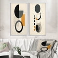 thumbnail image 1 of Designart "Simple Circles Geometric Minimalism" Modern Geometric Framed Wall Art Set Of 2 - Modern Grey Gallery Wall Frame Set For Home Decor, 1 of 6