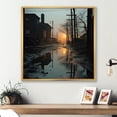 thumbnail image 1 of Designart "Simple Factory Winter Landscape" Factories Floater Framed Canvas Art Print, 1 of 5