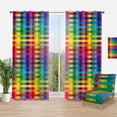thumbnail image 1 of Designart 'Simple Geometric Pattern With Rainbow Colors ' Mid-Century Modern Curtain Panel, 1 of 4