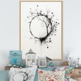 thumbnail image 1 of Designart "Simple Monochrome Wreath" Wreath Floater Framed Wall Art Prints, 1 of 5