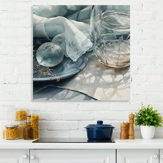 Designart "Simple Still Life Dinnerware I" Kitchen Wall Art Print