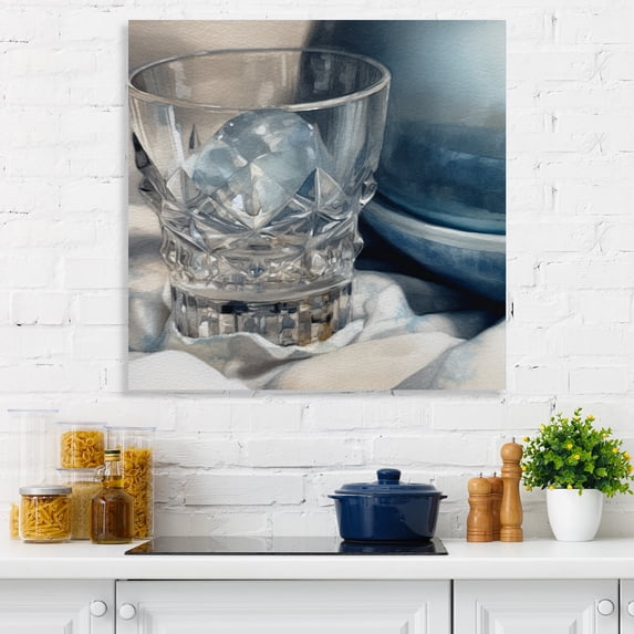 Designart "Simple Still Life Dinnerware II" Kitchen Wall Art For Bathroom