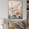 thumbnail image 1 of Designart "Simple Tranquility Of Beige Lilies IV" Lilies Floater Framed Wall Art Prints, 1 of 5