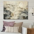 thumbnail image 1 of Designart "Simplicity Alongside The Beige And Grey Cliff Waterfall" Waterfall Wall Art Living Room, 1 of 7