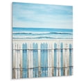 thumbnail image 1 of Designart "Simplicity Beach Fence" Nautical & Beach Metal Art Living Room, 1 of 5
