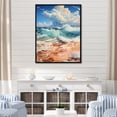 thumbnail image 1 of Designart "Simplicity Beach Landscape I" Nautical & Beach Floater Framed Canvas Print, 1 of 7