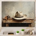 thumbnail image 1 of Designart "Simplicity Cowboy Hat I" Cowboys Canvas Print, 1 of 5