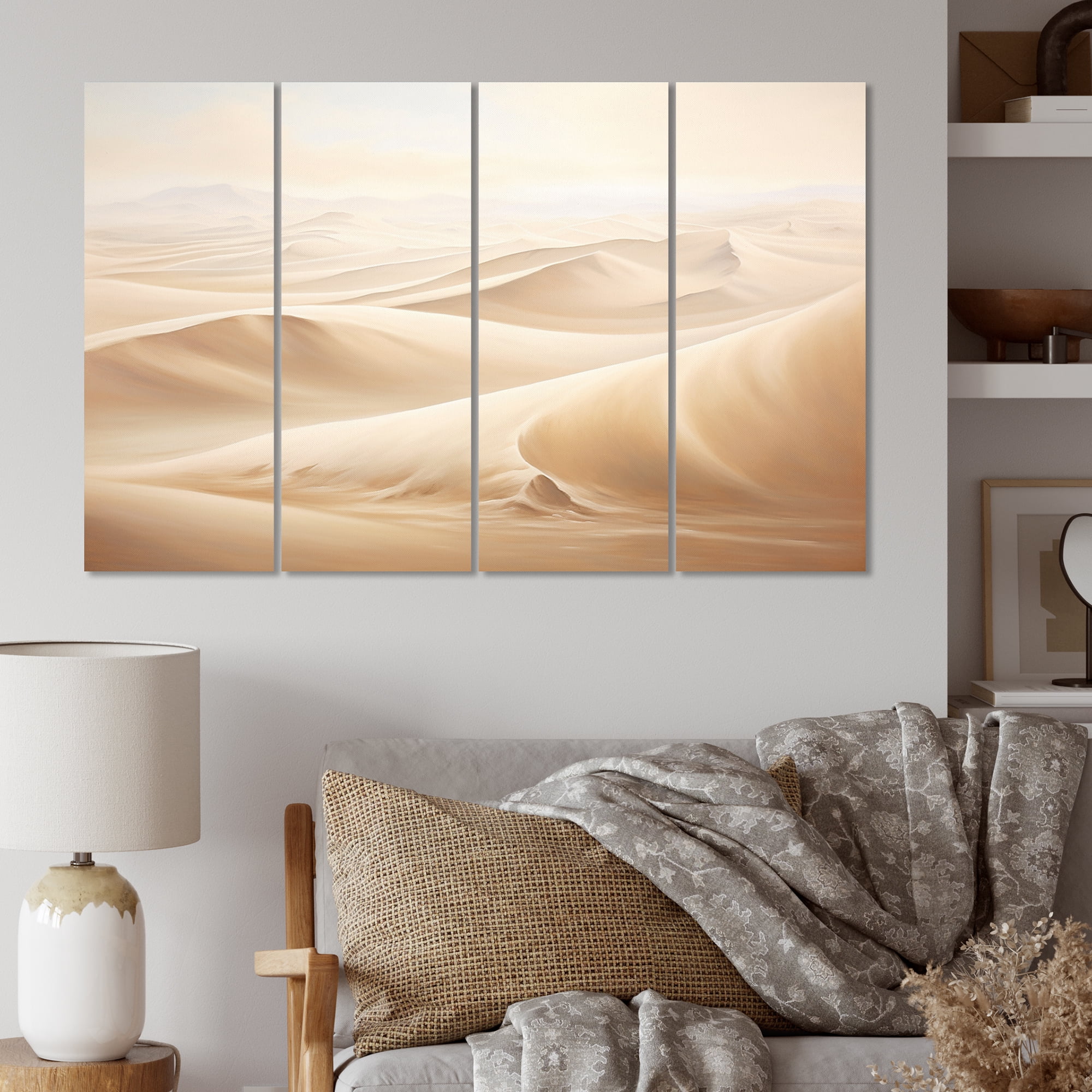 Designart "Simplicity Desert Sands Of Serenity III" Landscapes Metal ...