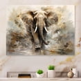 thumbnail image 1 of Designart "Simplicity Elephant beauty II" Animals Metal Wall Decor, 1 of 5