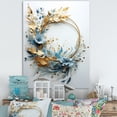 thumbnail image 1 of Designart "Simplicity In Bold And Blue Wreath I" Wreath Canvas Prints, 1 of 1