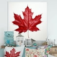 thumbnail image 1 of Designart "Simplicity In Scarlet Maple Leaf I" Leaves Floater Framed Canvas Prints, 1 of 5