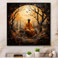 thumbnail image 1 of Designart "Simplicity Orange Buddhism Guru III" Spiritual Floater Framed Canvas Print, 1 of 7