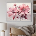 thumbnail image 1 of Designart "Simplicity in Bloom Pink Minimalist Delight II" Abstract Botanicals Floater Framed Wall Decor, 1 of 7