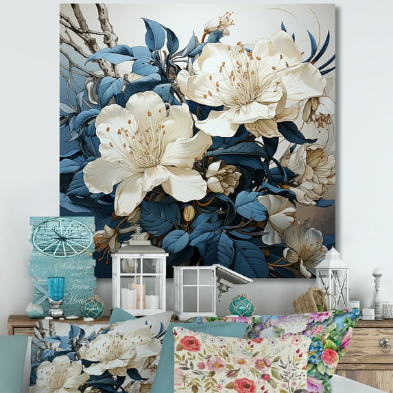 Designart "Simplified Bouquet Splendor I" Rhododendron Wall Art Prints