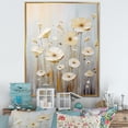 thumbnail image 1 of Designart "Simplified Buttercups On Neutral Background" Buttercups Floater Framed Wall Decor, 1 of 5