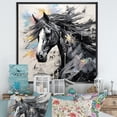 thumbnail image 1 of Designart "Simplified Galloping Horse III" Unicorns Floater Framed Canvas Prints, 1 of 5