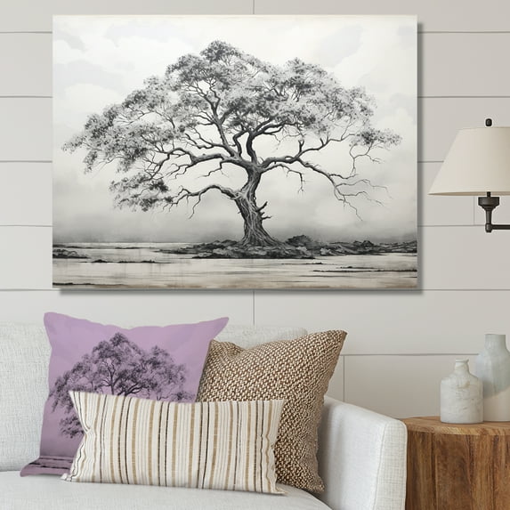Designart "Simplistic African Tree Essence I" Tree African Canvas Prints