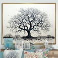 thumbnail image 1 of Designart "Simplistic African Tree Essence II" Tree African Floater Framed Wall Decor, 1 of 5