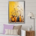thumbnail image 1 of Designart "Simplistic Amber Ceramics I" Boho Pottery Picture Framed Canvas Prints, 1 of 5