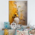 thumbnail image 1 of Designart "Simplistic Amber Ceramics II" Boho Pottery Floater Framed Wall Decor, 1 of 5
