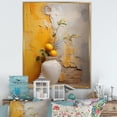 thumbnail image 1 of Designart "Simplistic Amber Ceramics II" Boho Pottery Floater Framed Wall Decor, 1 of 5