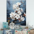 thumbnail image 1 of Designart "Simplistic Azure And Snow Cherry Blossom" Cherry Blossom Canvas Wall Art, 1 of 7
