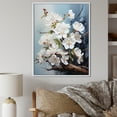 thumbnail image 1 of Designart "Simplistic Azure And Snow Cherry Blossom I" Cherry Blossom Floater Framed Canvas Prints, 1 of 5