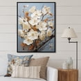 thumbnail image 1 of Designart "Simplistic Azure And Snow Cherry Blossom II" Cherry Blossom Floater Framed Wall Decor, 1 of 5