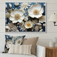 thumbnail image 1 of Designart "Simplistic Buttercups On Azure Canvas I" Buttercups Floater Framed Canvas Prints, 1 of 5