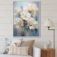 thumbnail image 1 of Designart "Simplistic Carnation Cluster" Carnations Floater Framed Wall Art Living Room, 1 of 5