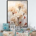 thumbnail image 1 of Designart "Simplistic Carnation Cluster I" Carnations Floater Framed Canvas Art Print, 1 of 5