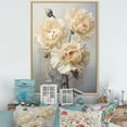 thumbnail image 1 of Designart "Simplistic Carnations And Bud" Carnations Floater Framed Canvas Art Print, 1 of 5
