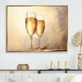 thumbnail image 1 of Designart "Simplistic Champagne Glass Array" Champagne Floater Framed Wall Art Living Room, 1 of 5