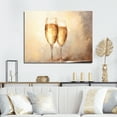 thumbnail image 1 of Designart "Simplistic Champagne Glass Array" Champagne Wall Art Living Room, 1 of 7