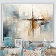 thumbnail image 1 of Designart "Simplistic Christian Cross Vision I" Christianity Floater Framed Wall Art Living Room, 1 of 5