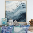 thumbnail image 1 of Designart "Simplistic Ebony And Azure Wave Design II" Coastal Floater Framed Wall Art Prints, 1 of 1
