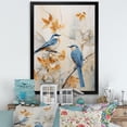 thumbnail image 1 of Designart "Simplistic Exotic Bird Floral Landscape" Birds Of Paradise Picture Framed Canvas Prints, 1 of 5