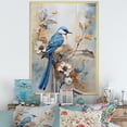 thumbnail image 1 of Designart "Simplistic Exotic Bird Floral Landscape II" Birds Of Paradise Picture Framed Canvas Art Print, 1 of 5