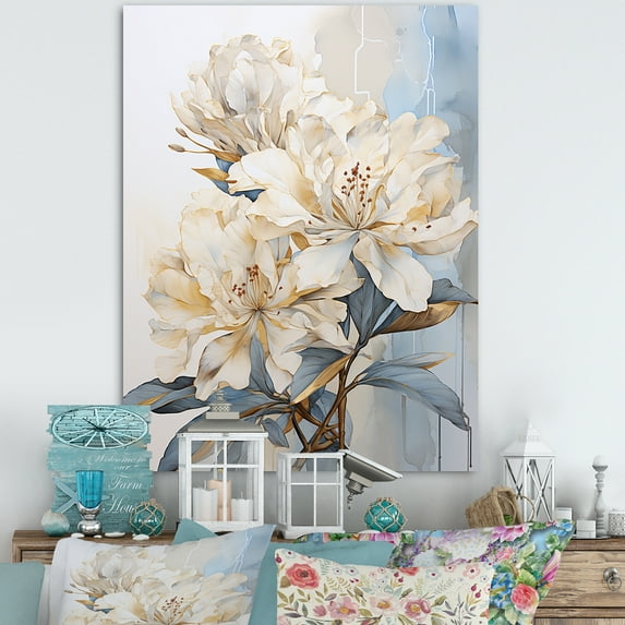 Designart "Simplistic Floral Array I" Rhododendron Canvas Prints