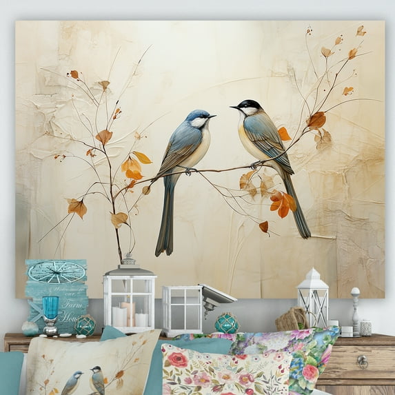 Designart "Simplistic Floral Birds Of Paradise IV" Birds Of Paradise Wall Art Living Room