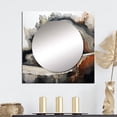 thumbnail image 1 of Designart "Simplistic Geode Panorama" stone geode Square Mirror For Wall Decor - Large Beige Square Printed Wall Mirror Art - Square Traditional Mirror - Wall Mounted Square Large Mirror, 1 of 5