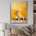 thumbnail image 1 of Designart "Simplistic Lemon Ivory Pottery I" Boho Pottery Picture Framed Canvas Art Print, 1 of 5