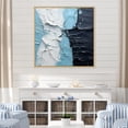thumbnail image 1 of Designart "Simplistic Navy And Ebony Paint Alcove" Coastal Floater Framed Canvas Art Print, 1 of 5