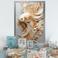thumbnail image 1 of Designart "Simplistic Ocean Creature" Boat Sailing Picture Framed Wall Decor, 1 of 5
