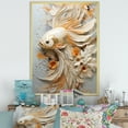 thumbnail image 1 of Designart "Simplistic Ocean Creature" Boat Sailing Picture Framed Wall Decor, 1 of 5