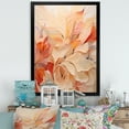 thumbnail image 1 of Designart "Simplistic Peach Blossoms" Birds Of Paradise Picture Framed Canvas Art Print, 1 of 5