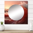 thumbnail image 1 of Designart "Simplistic Roseate Wave Dawn" coastal Square Mirror For Wall Decor - Large Pink Square Mirror Printed Wall Decor - Coastal Square Living Room Mirror, 1 of 5